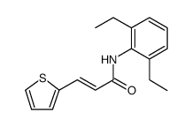2-Propenamide, N-(2,6-diethylphenyl)-3-(2-thienyl)-, (2E) Structure