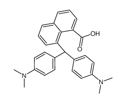 8-(4,4'-bis-dimethylamino-benzhydryl)-[1]naphthoic acid Structure