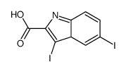 3,5-二碘-3aH-吲哚-2-羧酸结构式