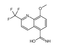 8-Methoxy-2-(trifluoromethyl)-5-quinolinecarboxamide结构式