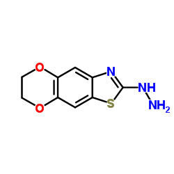 2-Hydrazino-6,7-dihydro[1,4]dioxino[2,3-f][1,3]benzothiazole结构式