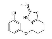 5-[4-(3-chlorophenoxy)butyl]-N-methyl-1,3,4-thiadiazol-2-amine结构式