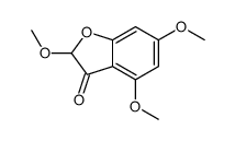2,4,6-trimethoxy-1-benzofuran-3-one结构式