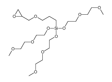 9-[2-(2-methoxyethoxy)ethoxy]-9-[3-(oxiranylmethoxy)propyl]-2,5,8,10,13,16-hexaoxa-9-silaheptadecane结构式