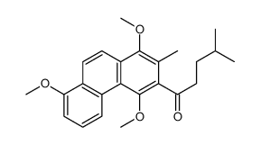 4-methyl-1-(1,4,8-trimethoxy-2-methylphenanthren-3-yl)pentan-1-one Structure