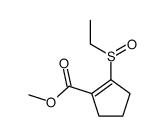 methyl 2-ethylsulfinylcyclopentene-1-carboxylate结构式