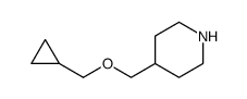 4-[(CYCLOPROPYLMETHOXY)METHYL]PIPERIDINE结构式