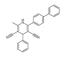 2-Biphenyl-4-yl-6-methyl-4-phenyl-1,4-dihydro-pyridine-3,5-dicarbonitrile Structure