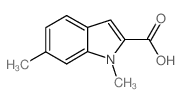 1,6-dimethylindole-2-carboxylic acid Structure