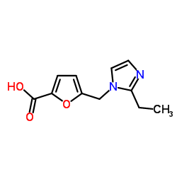 5-[(2-Ethyl-1H-imidazol-1-yl)methyl]-2-furoic acid Structure