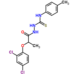 2-[2-(2,4-Dichlorophenoxy)propanoyl]-N-(4-methylphenyl)hydrazinecarbothioamide Structure