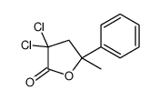 3,3-dichloro-5-methyl-5-phenyldihydrofuran-2(3H)-one structure