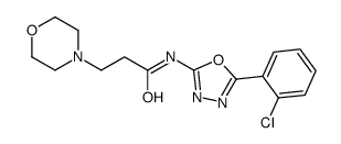 N-[5-(2-chlorophenyl)-1,3,4-oxadiazol-2-yl]-3-morpholin-4-ylpropanamide结构式