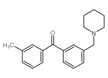 3-METHYL-3'-PIPERIDINOMETHYL BENZOPHENONE structure