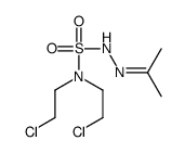 2-[bis(2-chloroethyl)sulfamoylhydrazinylidene]propane Structure