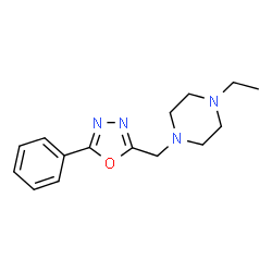 2-[(4-ethylpiperazin-1-yl)methyl]-5-phenyl-1,3,4-oxadiazole结构式
