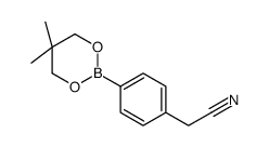 2-(4-(5,5-Dimethyl-1,3,2-dioxaborinan-2-yl)phenyl)acetonitrile Structure