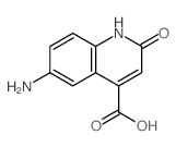 4-Quinolinecarboxylicacid, 6-amino-1,2-dihydro-2-oxo-结构式