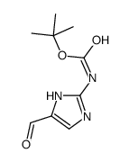 5-甲酰基-1H-咪唑-氨基甲酸叔丁基酯结构式