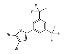 5-[3,5-bis(trifluoromethyl)phenyl]-2,3-dibromothiophene结构式