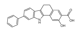 9-(phenyl)-2-hydroxy-5,11-dihydro-6H-benzo[a]carbazole-3-carboxylic acid结构式