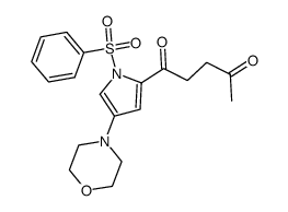 1-[4-(morpholin-4-yl)-1-(phenylsulfonyl)-1H-pyrrol-2-yl]pentane-1,4-dione Structure