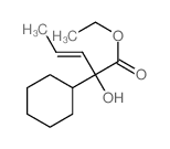 ethyl (E)-2-cyclohexyl-2-hydroxy-pent-3-enoate结构式