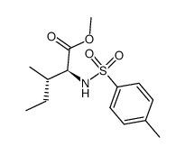 (2S,3S) methyl 3-methyl-2-(4-methylphenylsulfonamido)pentanoate结构式