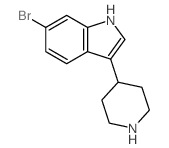 6-溴-3-(哌啶-4-基)-1H-吲哚结构式