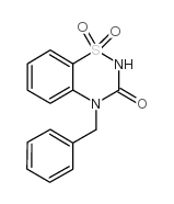 4-Benzyl-2H-1,2,4-benzothiadiazin-3(4H)-on-1,1-dioxide Structure