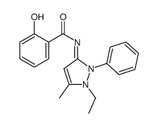 N-(1-ethyl-5-methyl-2-phenylpyrazol-3-ylidene)-2-hydroxybenzamide Structure