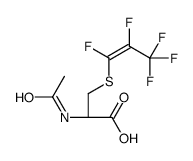 (2R)-2-acetamido-3-[(Z)-1,2,3,3,3-pentafluoroprop-1-enyl]sulfanylpropanoic acid结构式