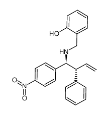 2-(((1S,2R)-1-(4-nitrophenyl)-2-phenylbut-3-enylamino)-methyl)phenol结构式