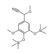 2-(3-methoxy-4,5-bistrimethylsilyloxyphenyl)-2-methoxyacetonitrile Structure