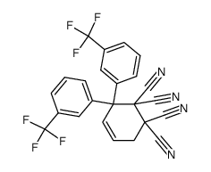 3,3-Bis-(3-trifluoromethyl-phenyl)-cyclohex-4-ene-1,1,2,2-tetracarbonitrile Structure