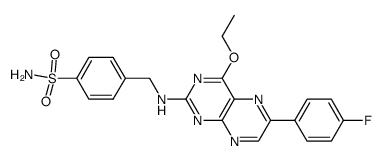 4-{[4-Ethoxy-6-(4-fluoro-phenyl)-pteridin-2-ylamino]-methyl}-benzenesulfonamide Structure