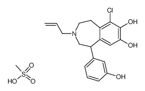 3-allyl-6-chloro-2,3,4,5-tetrahydro-1(3-hydroxyphenyl)-1H-3-benzazepine-7,8-diol methanesulfonate Structure