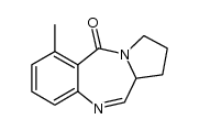 6-methyl-2,3-dihydro-1H-benzo[e]pyrrolo[1,2-a][1,4]diazepin-5(11aH)-one结构式