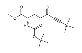(S)-methyl 2-(tert-butoxycarbonylamino)-5-oxo-7-(trimethylsilyl)hept-6-ynoate Structure