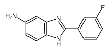 2-(3-fluorophenyl)-1H-benzo[d]imidazol-5-amine结构式