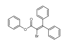 2-bromo-3,3-diphenyl-acrylic acid phenyl ester Structure