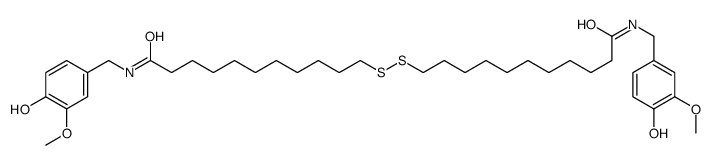 N-[(4-hydroxy-3-methoxyphenyl)methyl]-11-[[11-[(4-hydroxy-3-methoxyphenyl)methylamino]-11-oxoundecyl]disulfanyl]undecanamide结构式