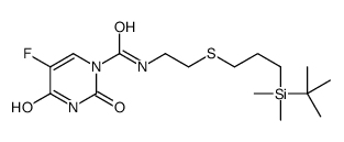 N-[2-[3-[tert-butyl(dimethyl)silyl]propylsulfanyl]ethyl]-5-fluoro-2,4-dioxopyrimidine-1-carboxamide结构式