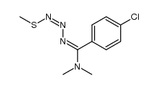 (E)-1-(4-chlorophenyl)-N,N-dimethyl-1-((Z)-(methylthio)triaz-2-en-1-ylidene)methanamine Structure