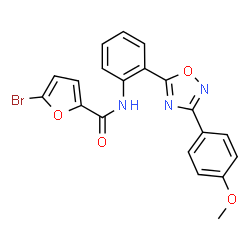 5-Bromo-N-{2-[3-(4-methoxyphenyl)-1,2,4-oxadiazol-5-yl]phenyl}-2-furamide结构式