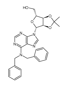 N6,N6-dibenzyl-2',3'-O-isopropylideneadenosine结构式