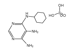 N4-cyclohexyl-pyrimidine-4,5,6-triyltriamine, sulfate结构式