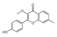 2-(4-hydroxyphenyl)-3-methoxy-7-methylchromen-4-one结构式