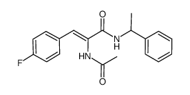p-fluoro-α-acetaminocinnamic acid S-(+)-α-phenylethylamide结构式