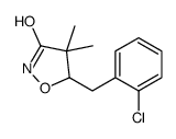 5-[(2-chlorophenyl)methyl]-4,4-dimethyl-1,2-oxazolidin-3-one Structure